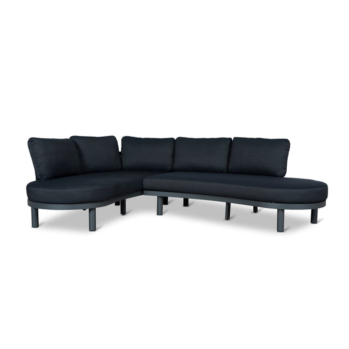 Olivan 2pcs Outdoor Corner Lounge Set - Royal Dark Grey