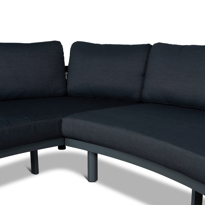 Olivan 2pcs Outdoor Corner Lounge Set - Royal Dark Grey