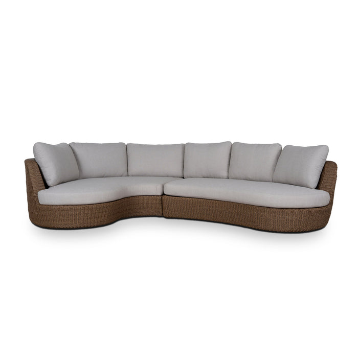 Corvina 2pcs Outdoor Corner Lounge Set - Light Brown