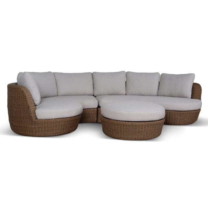 Corvina 2pcs Outdoor Corner Lounge Set - Light Brown