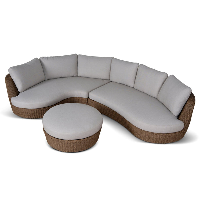 Corvina 2pcs Outdoor Corner Lounge Set - Light Brown