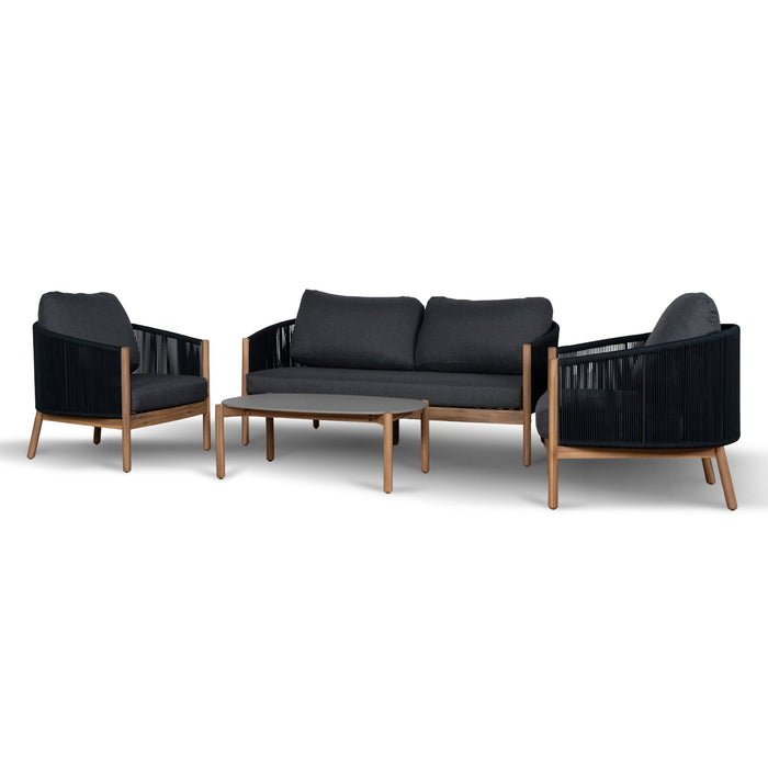 Varela 4pcs Outdoor Lounge Set - Anthracite