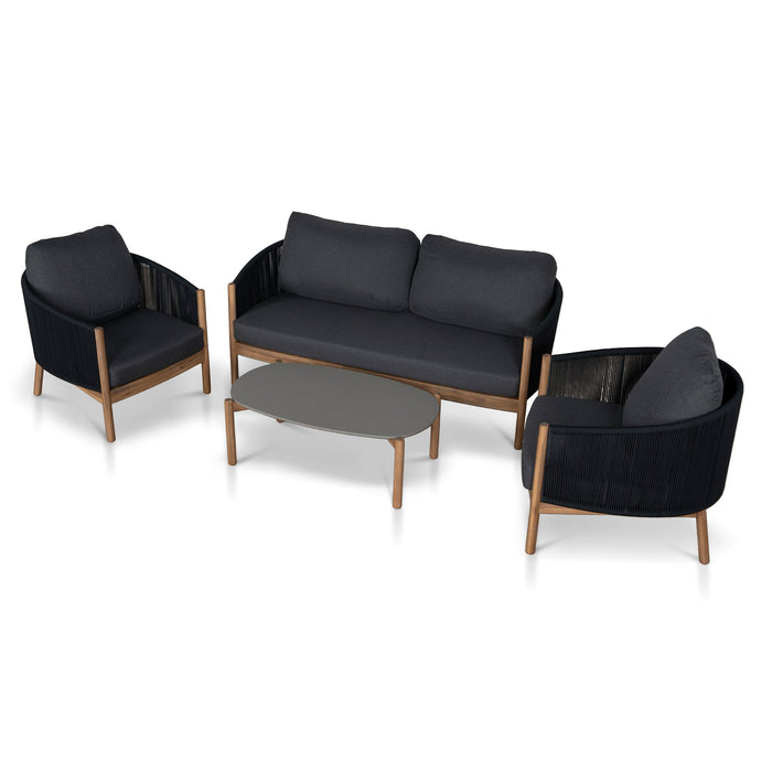 Varela 4pcs Outdoor Lounge Set - Anthracite