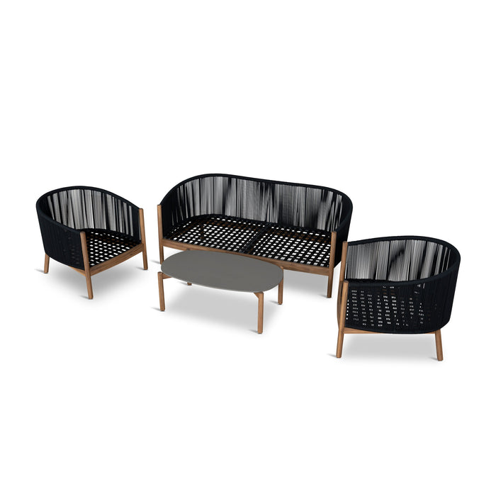 Varela 4pcs Outdoor Lounge Set - Anthracite