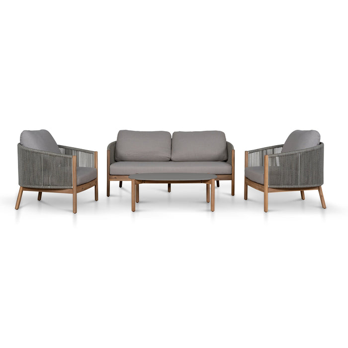 Varela 4pcs Outdoor Lounge Set - Light Brown