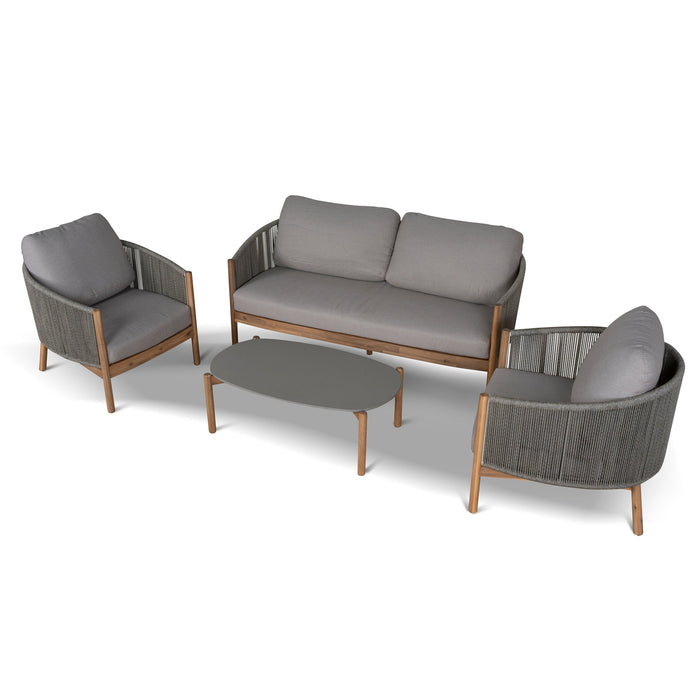 Varela 4pcs Outdoor Lounge Set - Light Brown