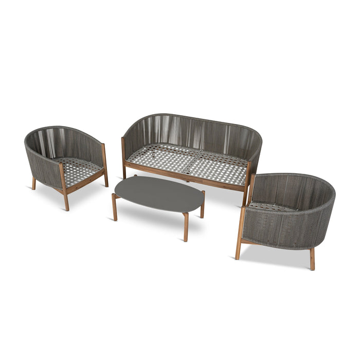 Varela 4pcs Outdoor Lounge Set - Light Brown
