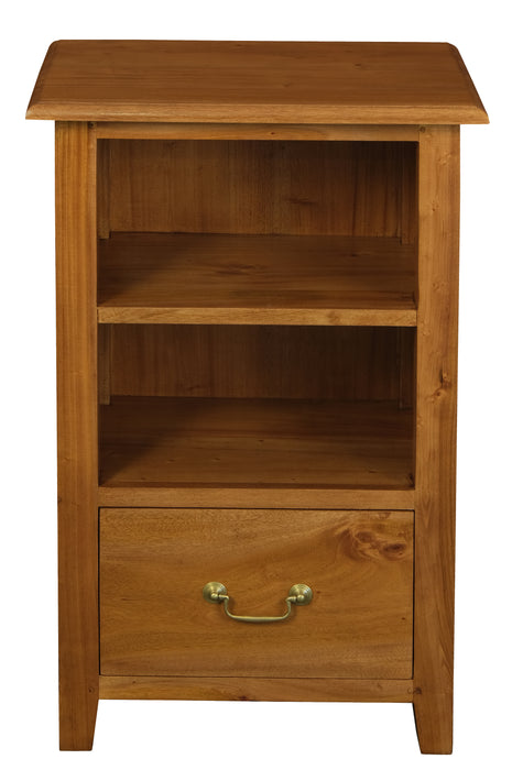 Tasmania 1 Drawer Lamp Table (Light Pecan)