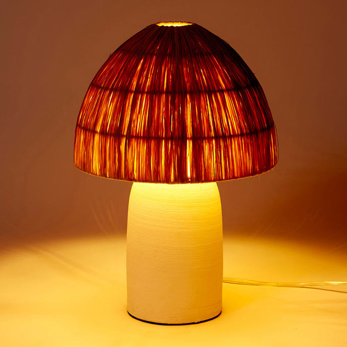 Aiyana Table Lamp - Natural/White, 40cm (H)
