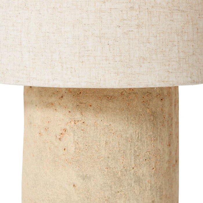 Ashanti Table Lamp - Linen/Natural, 38cm (H)