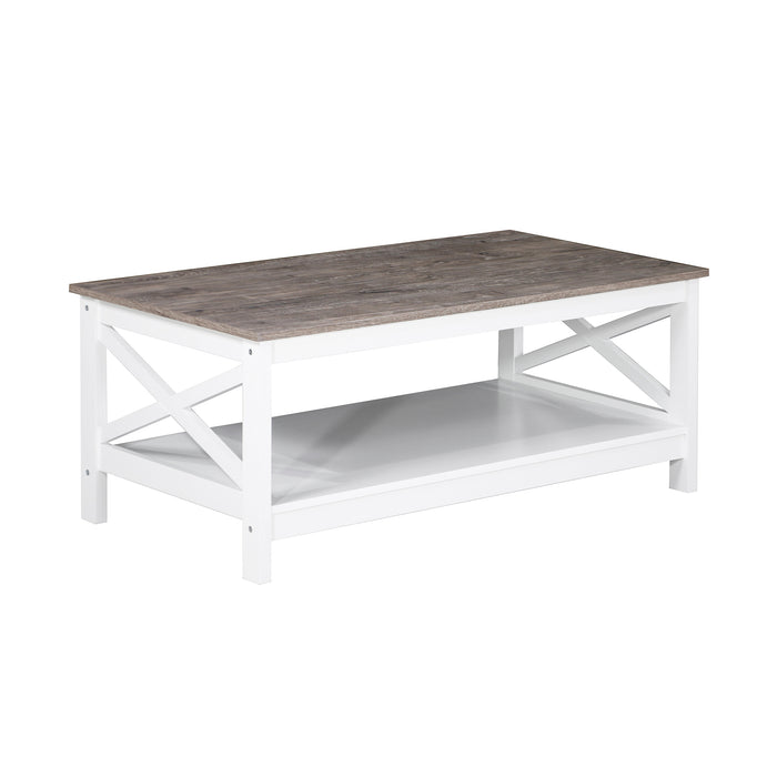 Coastal Coffee Table - White & Grey