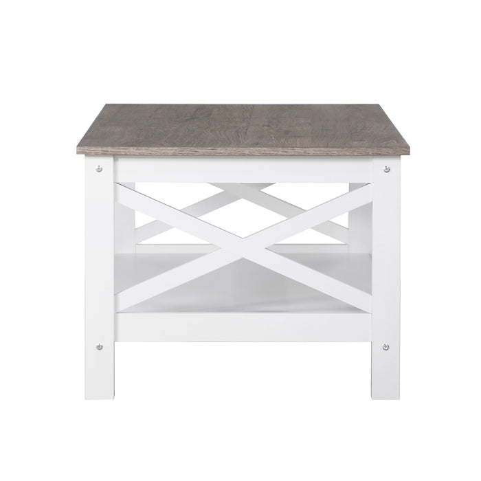 Coastal Coffee Table - White & Grey