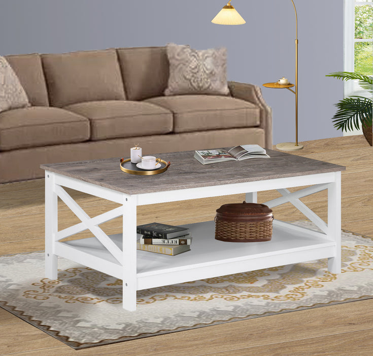 Coastal Coffee Table - White & Grey