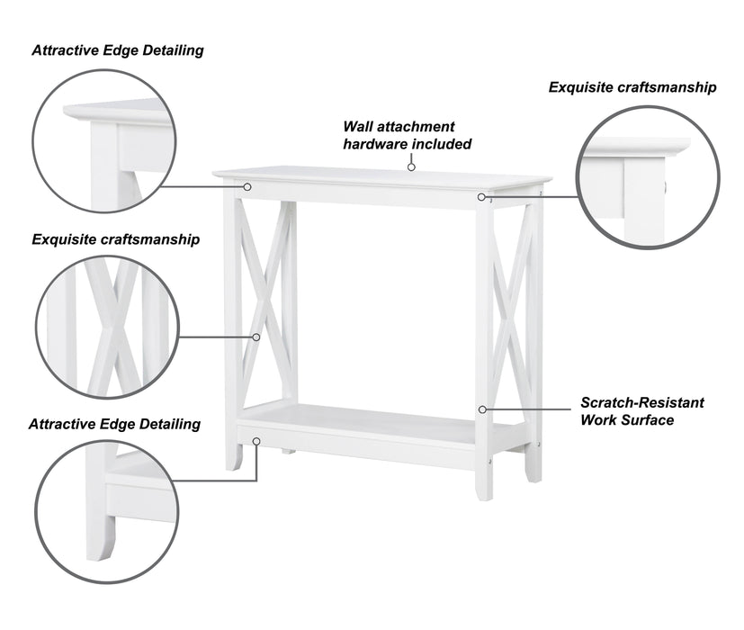 Coastal Console Table - White