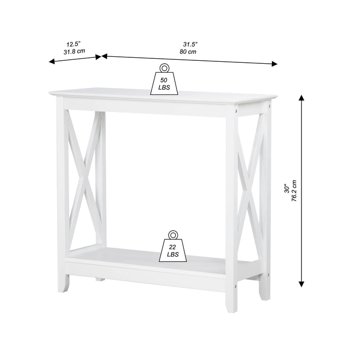 Coastal Console Table - White