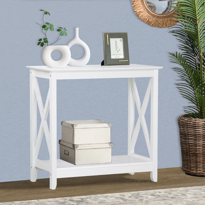 Coastal Console Table - White