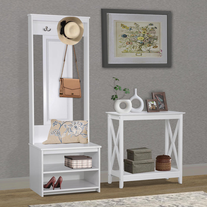 Coastal Console Table - White