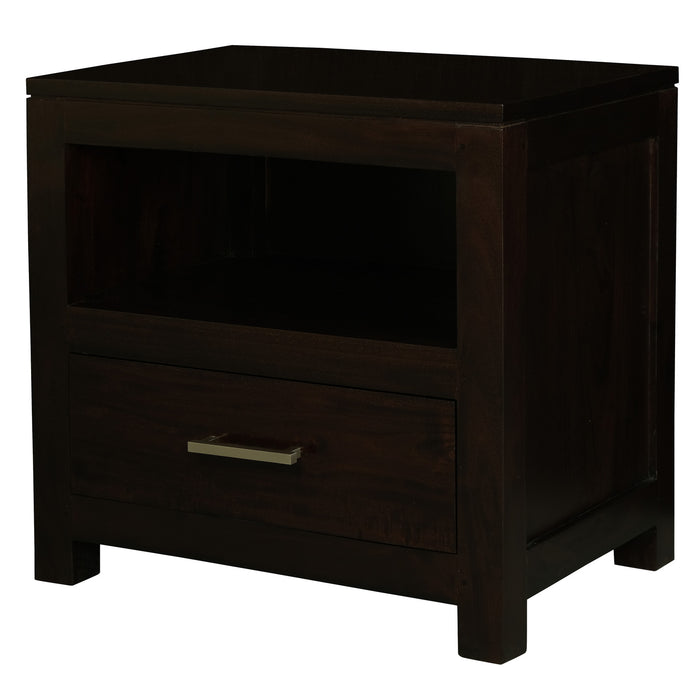 Paris 1 Drawer Lamp Table (Chocolate)