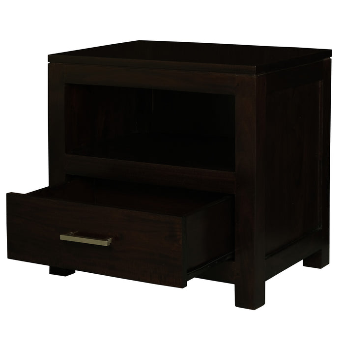Paris 1 Drawer Lamp Table (Chocolate)