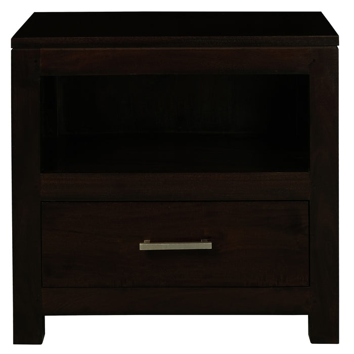 Paris 1 Drawer Lamp Table (Chocolate)