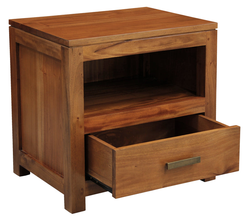 Paris 1 Drawer Lamp Table (Light Pecan)