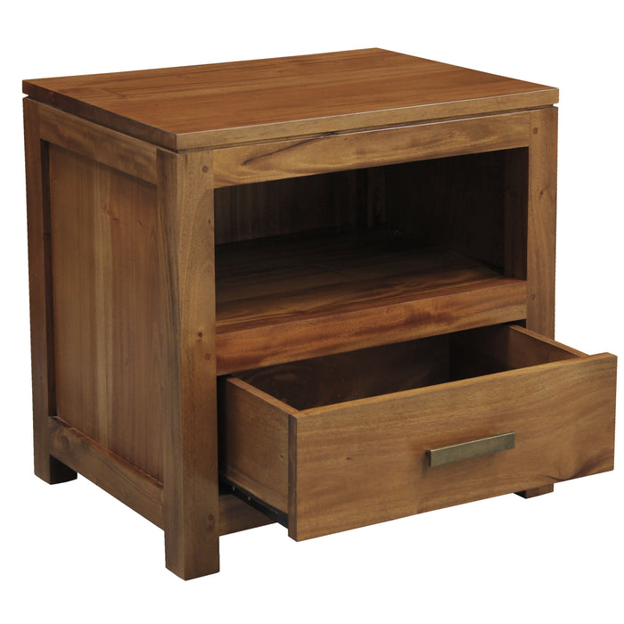 Paris 1 Drawer Lamp Table (Light Pecan)