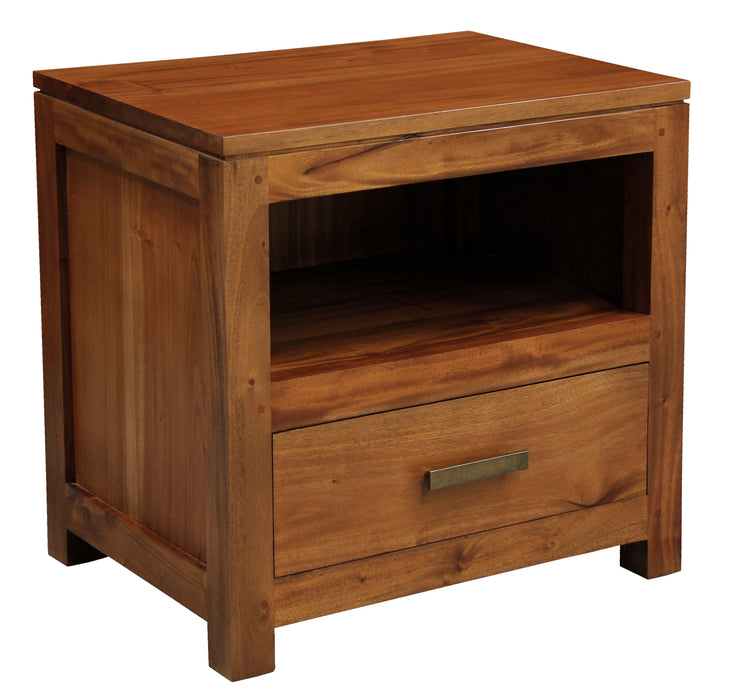 Paris 1 Drawer Lamp Table (Light Pecan)