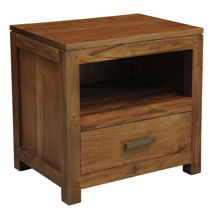 Paris 1 Drawer Lamp Table (Light Pecan)