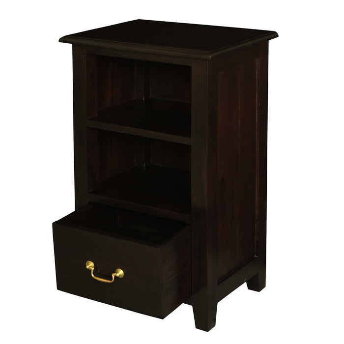 Tasmania 1 Drawer Lamp Table (Chocolate)