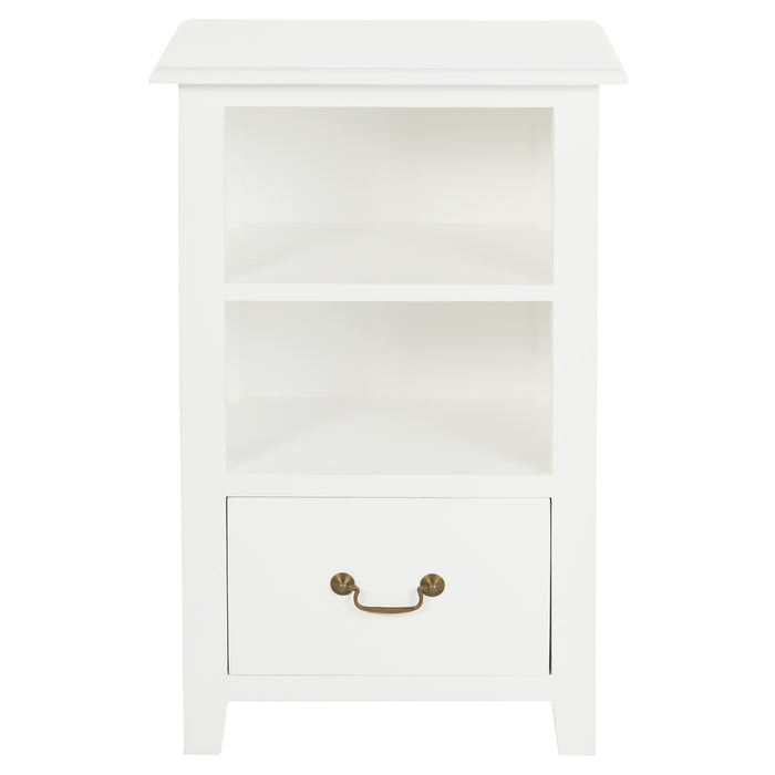 Tasmania 1 Drawer Lamp Table (White)