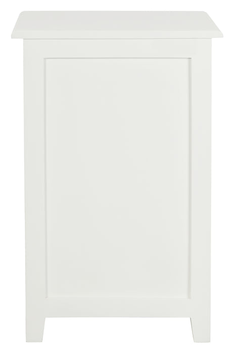 Tasmania 1 Drawer Lamp Table (White)