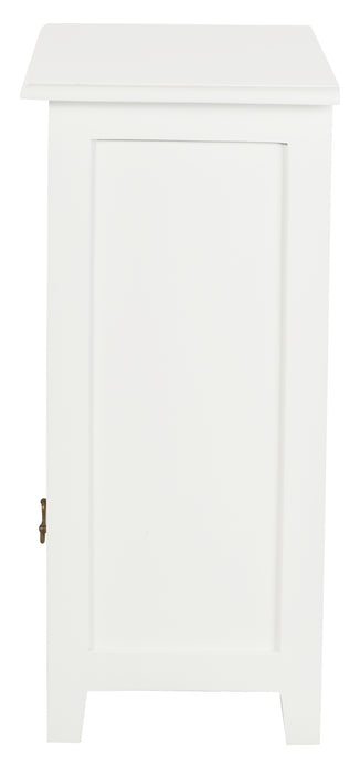 Tasmania 1 Drawer Lamp Table (White)