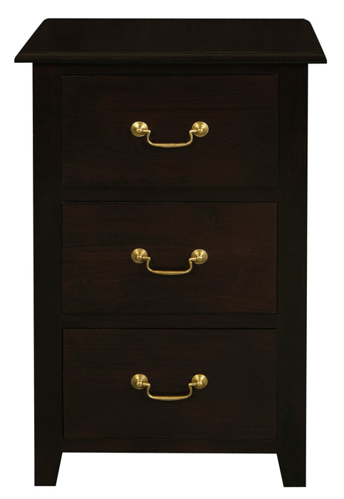 Tasmania 3 Drawer Lamp Table (Chocolate)