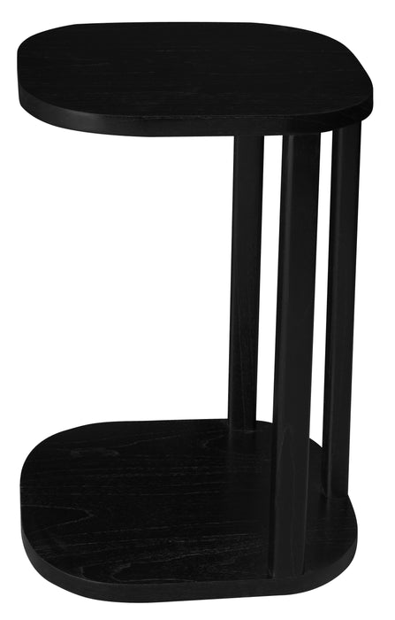 Oslo Solid Mindi Side/Laptop Table (Black)