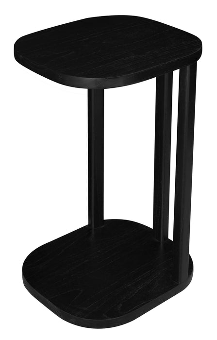 Oslo Solid Mindi Side/Laptop Table (Black)