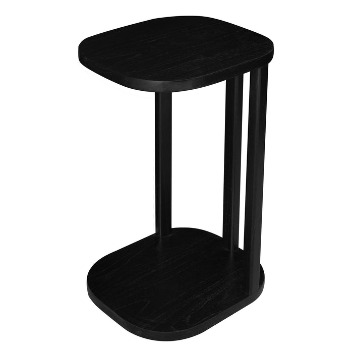 Oslo Solid Mindi Side/Laptop Table (Black)