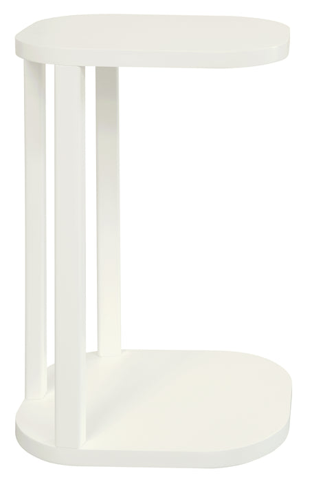 Oslo Solid Mindi Timber Side/Laptop Table (White)