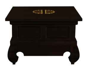 Dynasty Brass Accent Side Table 60 x 60 cm (Chocolate)