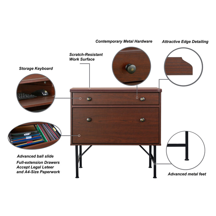 Bombay File Cabinet Desk