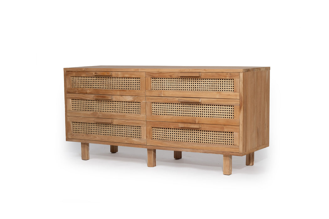 Lauren Chest of Drawers - Natural 160cm