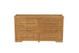 Layla Chest Of Drawers - Natural Brown Wash - 6 Drawer - 160cm