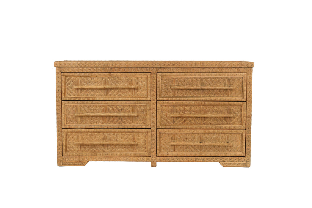 Layla Chest Of Drawers - Natural Brown Wash - 6 Drawer - 160cm