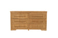 Layla Chest Of Drawers - Natural Brown Wash - 6 Drawer - 160cm
