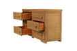 Layla Chest Of Drawers - Natural Brown Wash - 6 Drawer - 160cm
