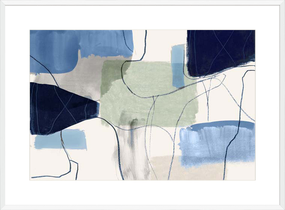 Leaving at Midnight I Blue Version Wall Art