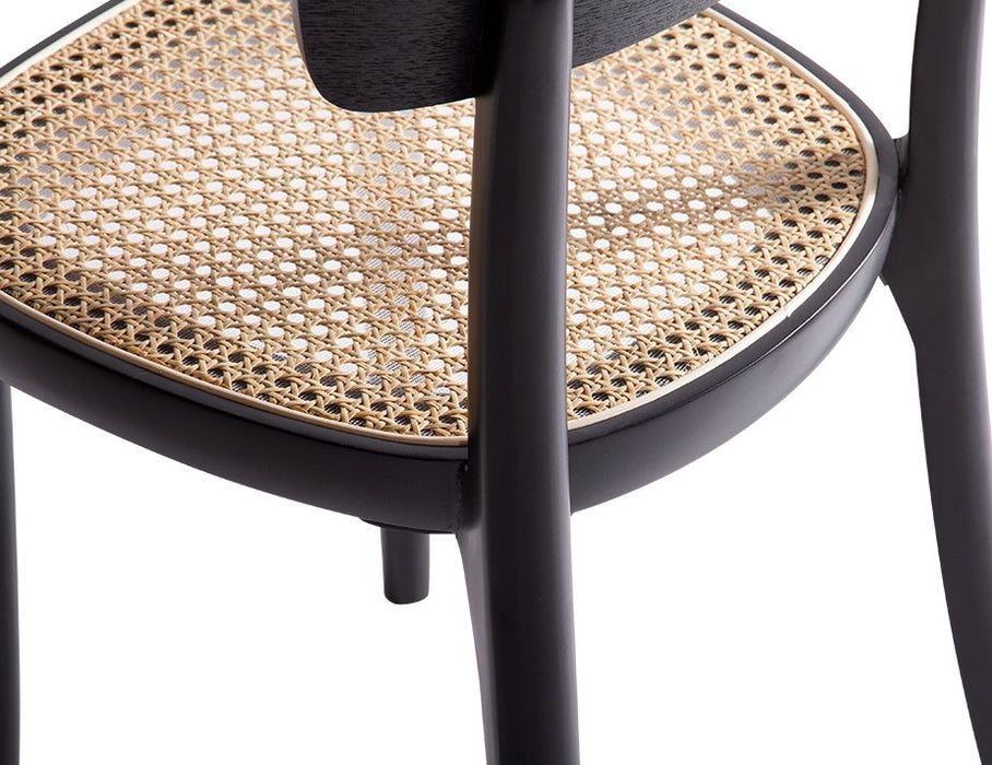 Liana Chair - Black Frame with Cane Seat