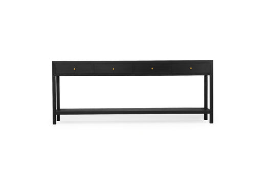 Lindsay Console Table 200cm - Black - Linen Black 200cm
