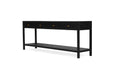 Lindsay Console Table 200cm - Black - Linen Black 200cm
