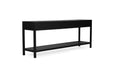Lindsay Console Table 200cm - Black - Linen Black 200cm