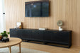 Lisette Entertainment Unit - Six Door - Black - Black 300cm